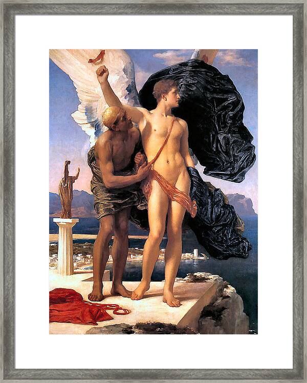 Icarus and Daedalus Frederic Leighton Art painting A0 A1 A2 A3 A4 photo poster